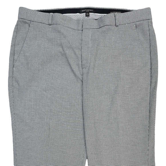 Banana Republic Logan Mini Houndstooth Trousers Career Preppy TALL LONG - Picture 4 of 9